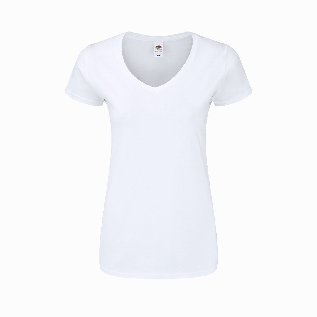 T-Shirt Donna Bianca Iconic V-Neck